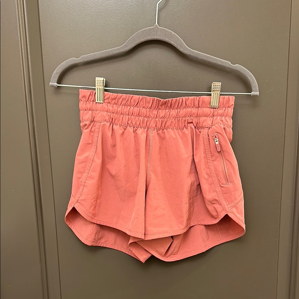 Salmon Pink Lululemon Shorts
